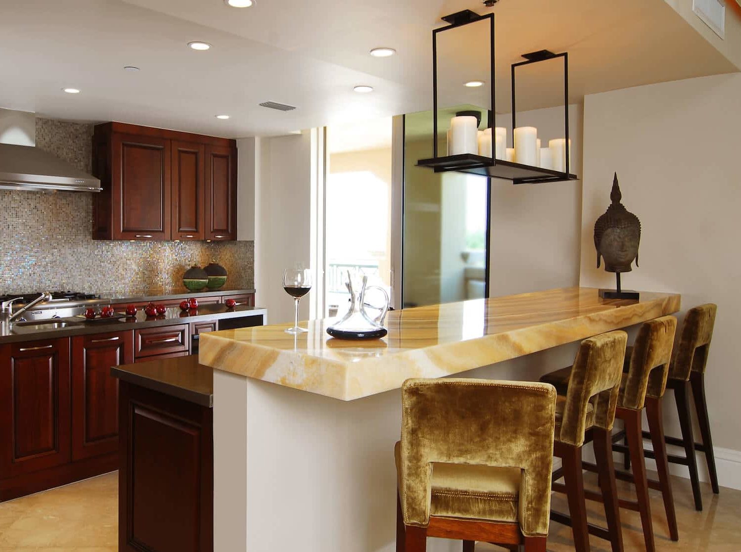brown countertops kitchen