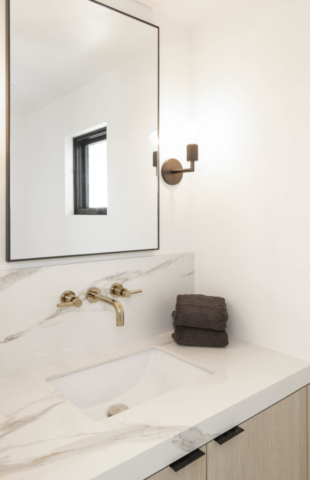 Calacatta oro bathroom porcelain countertop