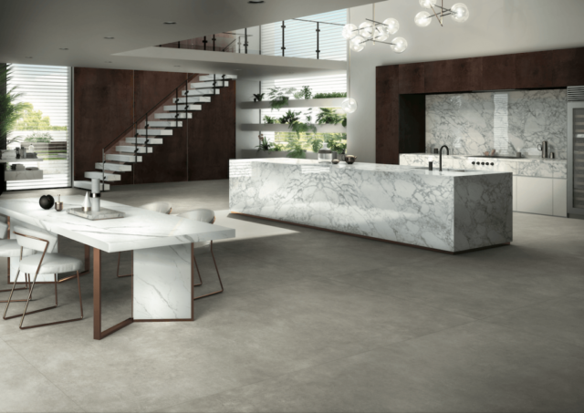 Infinity Cucina porcelain countertops Calacatta Arabescato