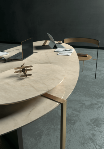 Infinity Cersaie Porcelain Countertops Crystal Amber