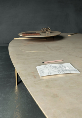 Infinity Cersaie porcelain countertops Crystal Amber