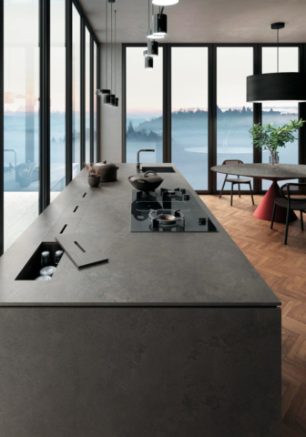 Infinity Cersaie Cucina porcelain countertops Buxy Select