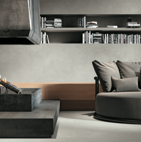 Infinity Spa porcelain countertops Concrete Light