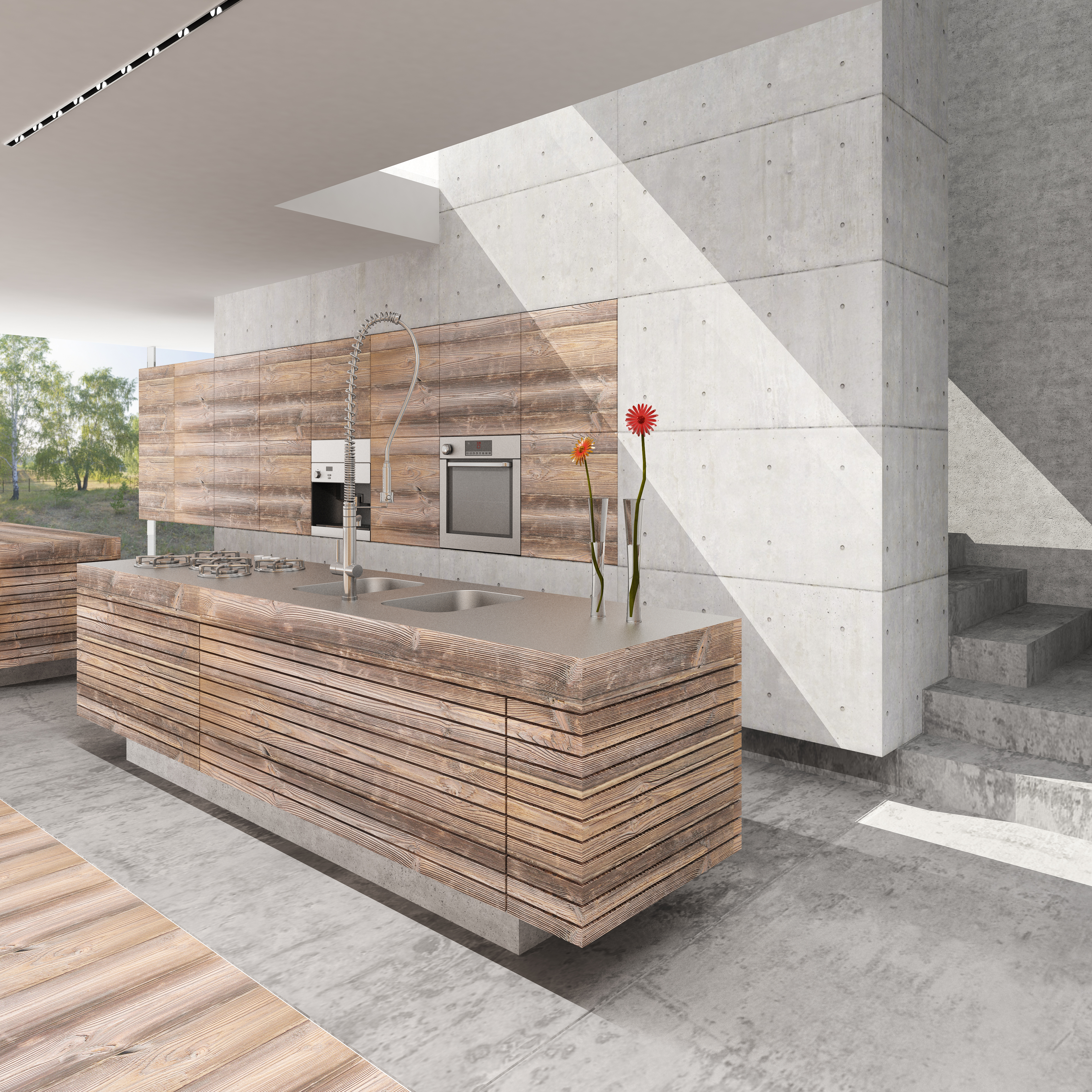 Travertine Beige Kitchen